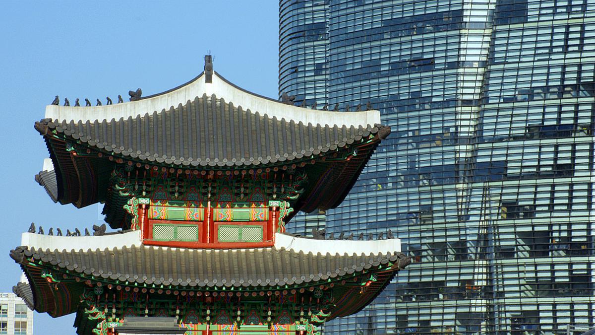 Séoul - porte Gwanghwamun du palais de Gyeongbokgung