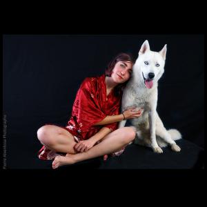 Portrait animal et sa maîtresse - Olaff et Elsa